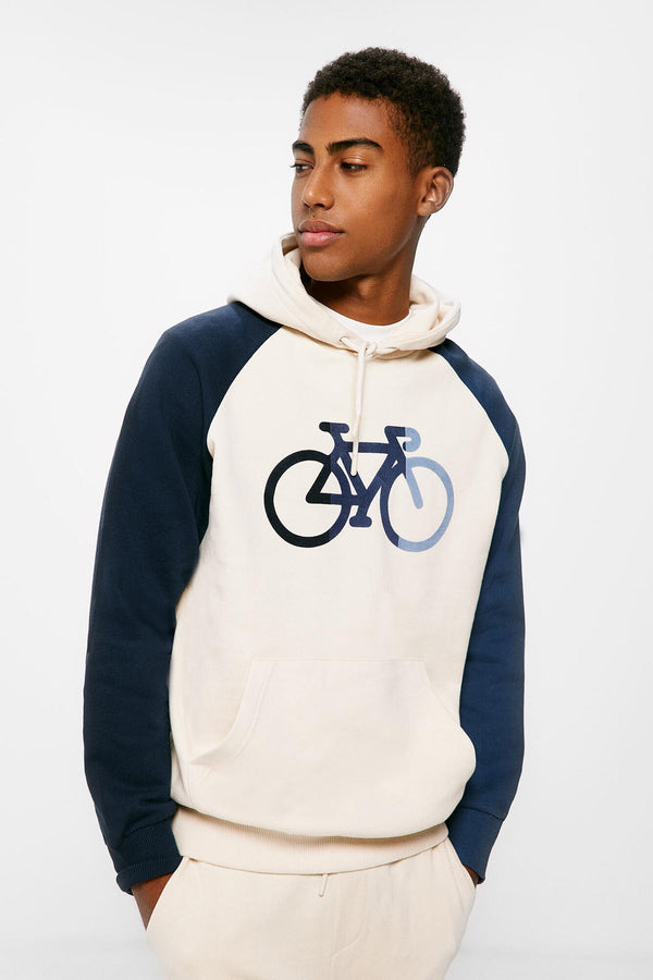Springfield Blue Cycle Contrast Hoodie White