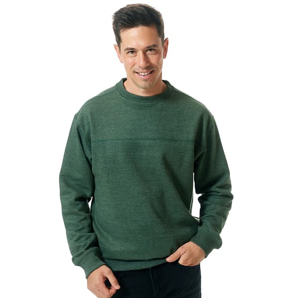 North Hudson Outfitters Men's Sueded Fleece Sweatshirt - Green Heather