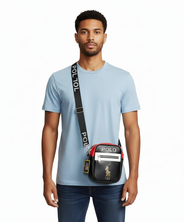 Polo Shoulder Bag White Panel