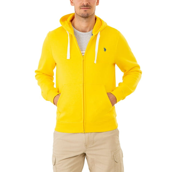 U S Polo Hoodie Zipper - Yellow