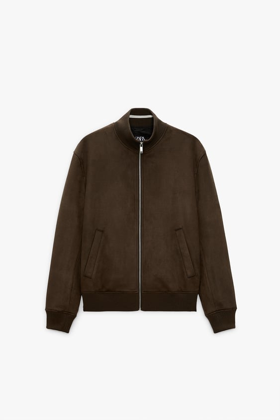 Zara Bomber Brown Jacket