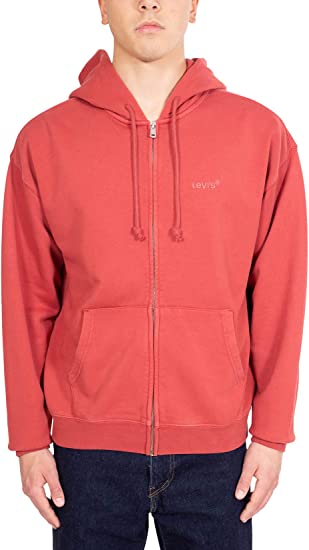 Levi's Red Tab Zip Sweats Unisex Hoodie Classic Fashion Organic Cotton