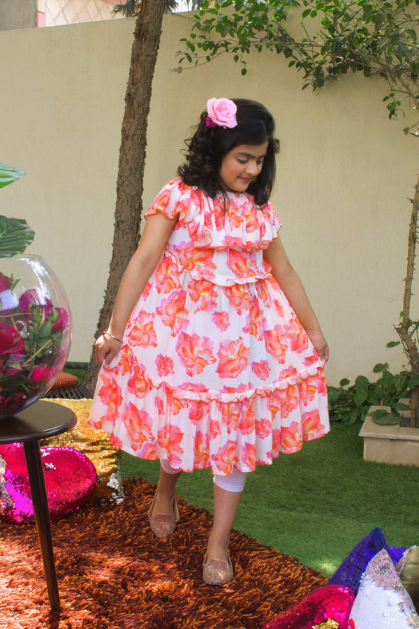 Small Girls Orange Frock