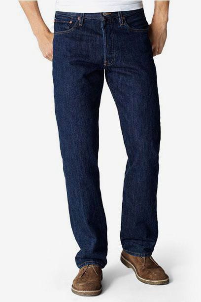 LV SLIM FIT DENIM JEANS PANT - PLAIN DARK BLUE