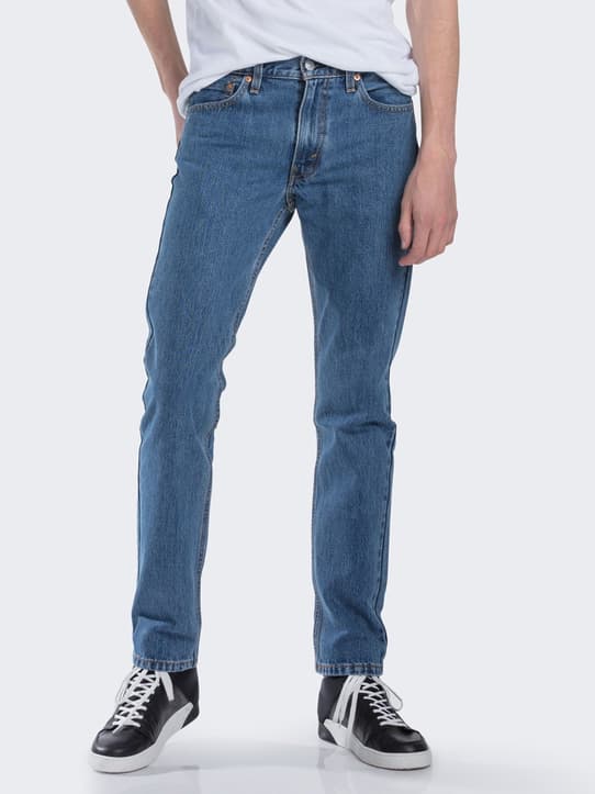 LV SLIM FIT DENIM JEANS PANT - METALLIC BLUE