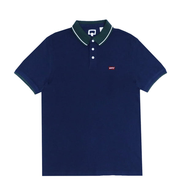 LV Polo Shirt Blue - Green Collar Tipping