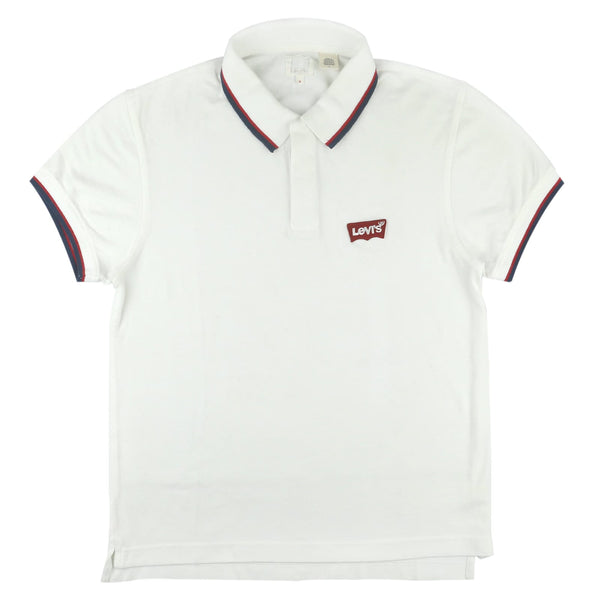 LV Polo White  Blue Red Tipping Collar