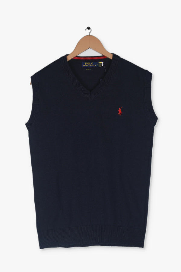 RALPH LAUREN SLEEVELESS SWEATER - Black