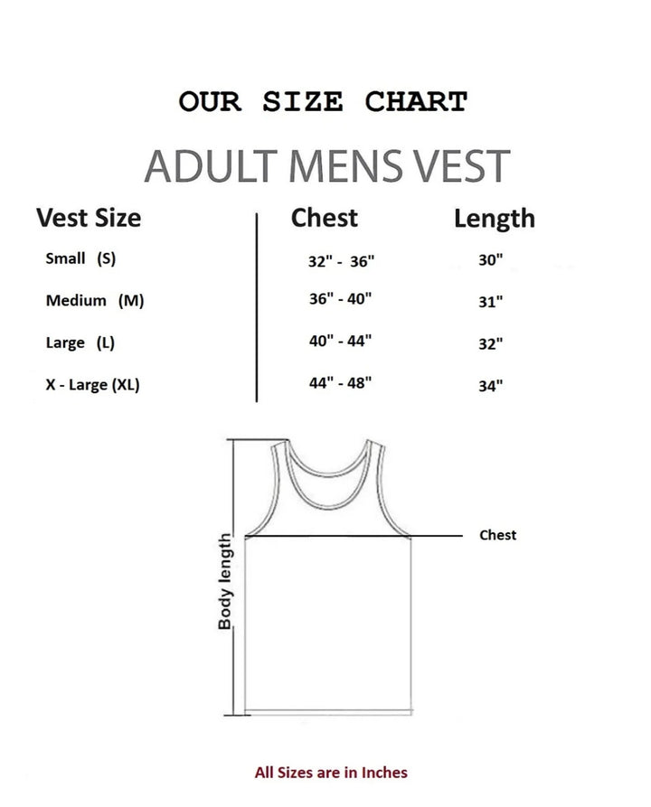 tommy vest size chart