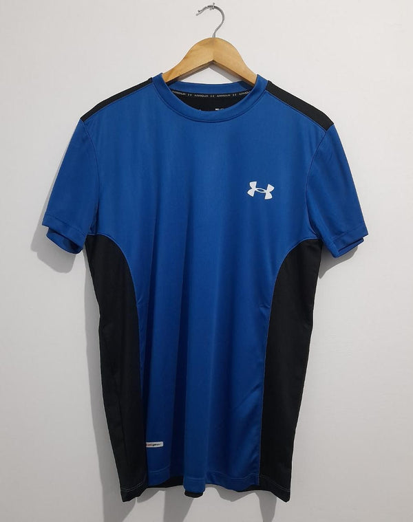 UA Men's Short Sleeve T Shirt Royal Blue - Black Mesh Back