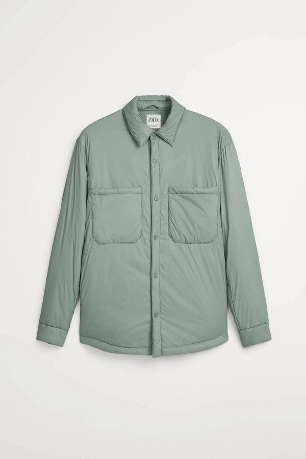 WATER REPELLENT PADDED OVERSHIRT GREEN