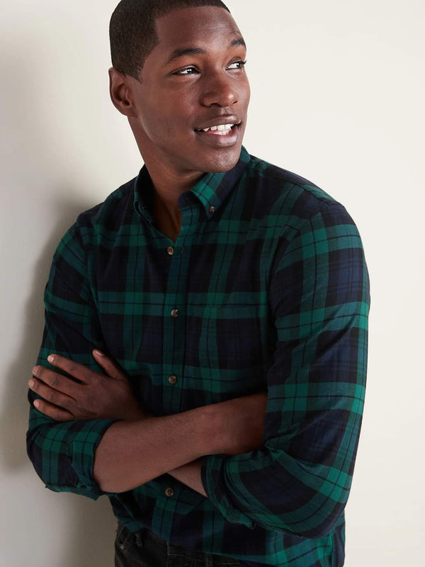 Old Navy Men ‘Green’ Slim-Fit Built-In Flex Everyday Shirt