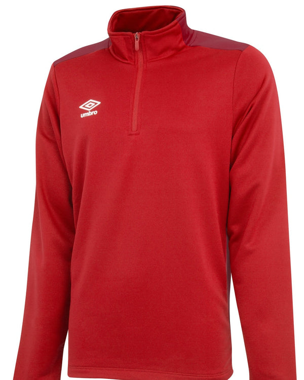 UMBRO MOCKNECK HALF ZIPPER RED